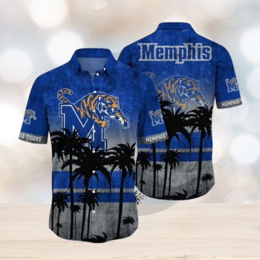 Memphis Tigers Logo Coconut Tropical Hawaiian Shirt Beach Gift For Fans