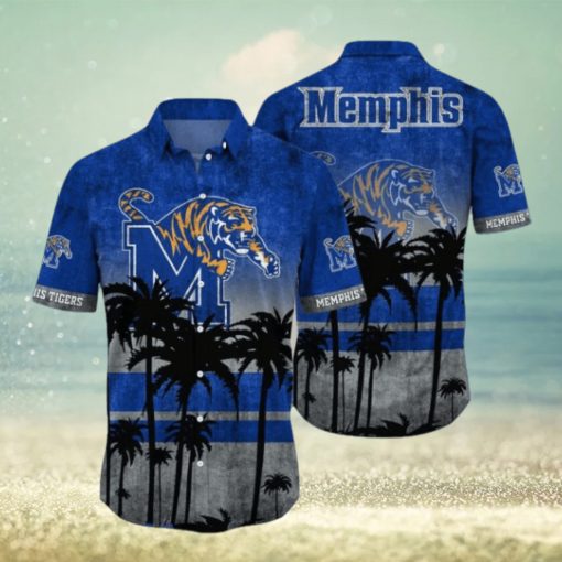 Memphis Tigers Logo Coconut Tropical Hawaiian Shirt Beach Gift For Fans