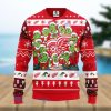 Men And Women Christmas Gift NHL Toronto Maple Leafs Cute 12 Grinch Face Xmas Day 3D Ugly Christmas Sweater