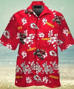 Men Kansas City Chiefs Football Floral Aloha Hawaiian Shirt Summer Vacation