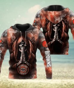 Mens 3D Graphic Hoodie Cleveland Browns Smoke Gift
