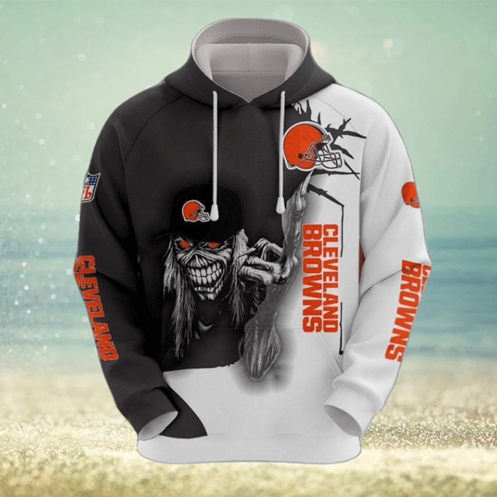 Mens Cleveland Browns 3D Hoodie Ultra Death Graphic Gift Mens Cleveland Browns 3D Hoodie Ultra Death Graphic Gift