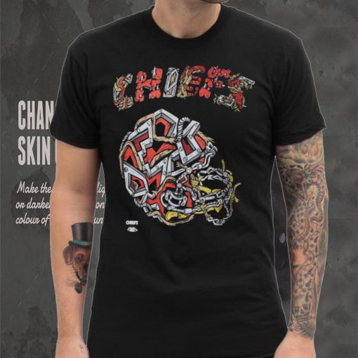 Men’s Distortedd Black Kansas City Chiefs LEADERS T Shirt