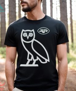 Men's New York Jets OVO x NFL Green OG Owl T Shirt