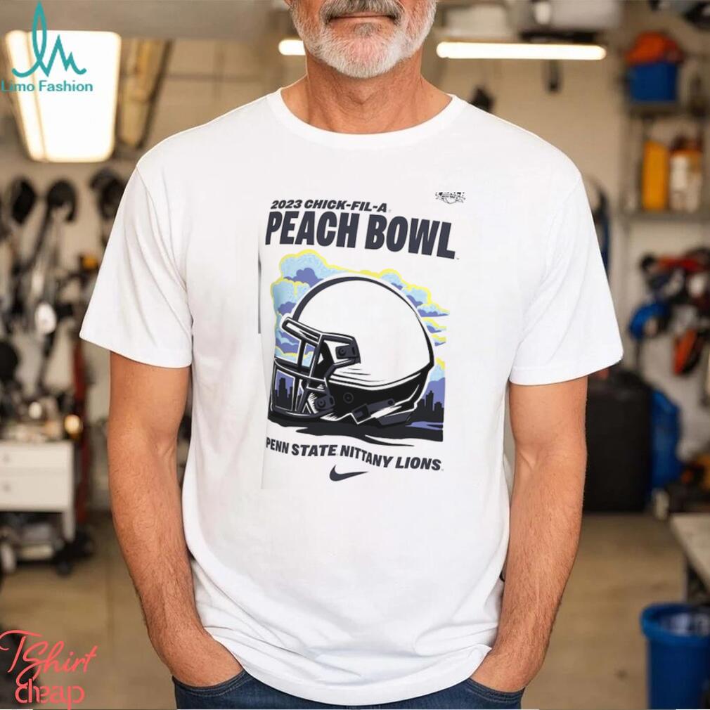 Men's Nike White Penn State Nittany Lions 2023 Peach Bowl Illustrated T Shirt Men's Nike White Penn State Nittany Lions 2023 Peach Bowl Illustrated T Shirt