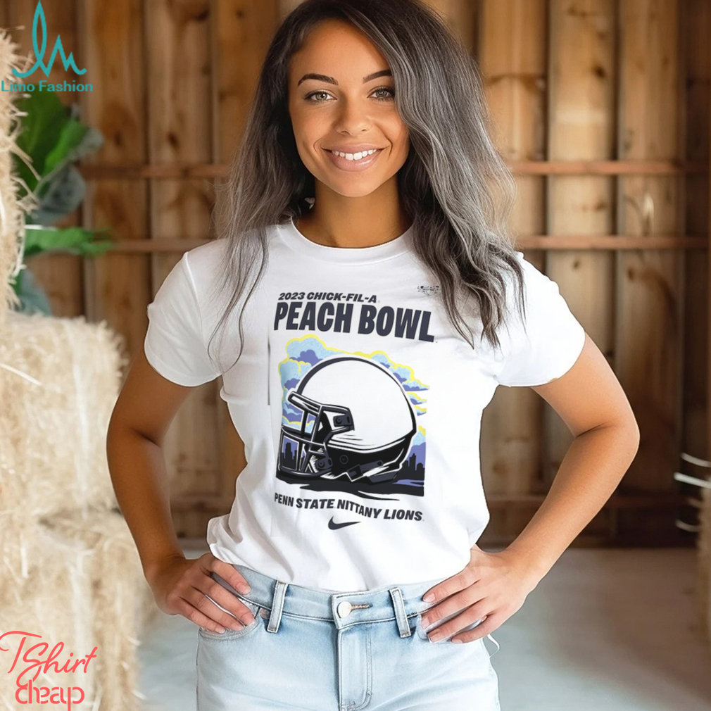 Men's Nike White Penn State Nittany Lions 2023 Peach Bowl Illustrated T Shirt Men's Nike White Penn State Nittany Lions 2023 Peach Bowl Illustrated T Shirt