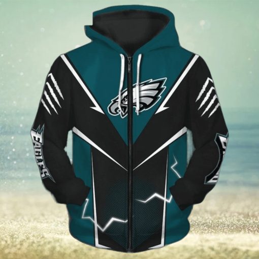 Mens Philadelphia Eagles 3D Graphic Hoodie