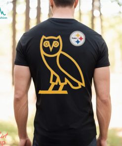 Men's Pittsburgh Steelers OVO x NFL Black OG Owl T Shirt
