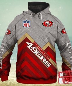 Mens San Francisco 49ers Luxury Pullover 3D Hoodie