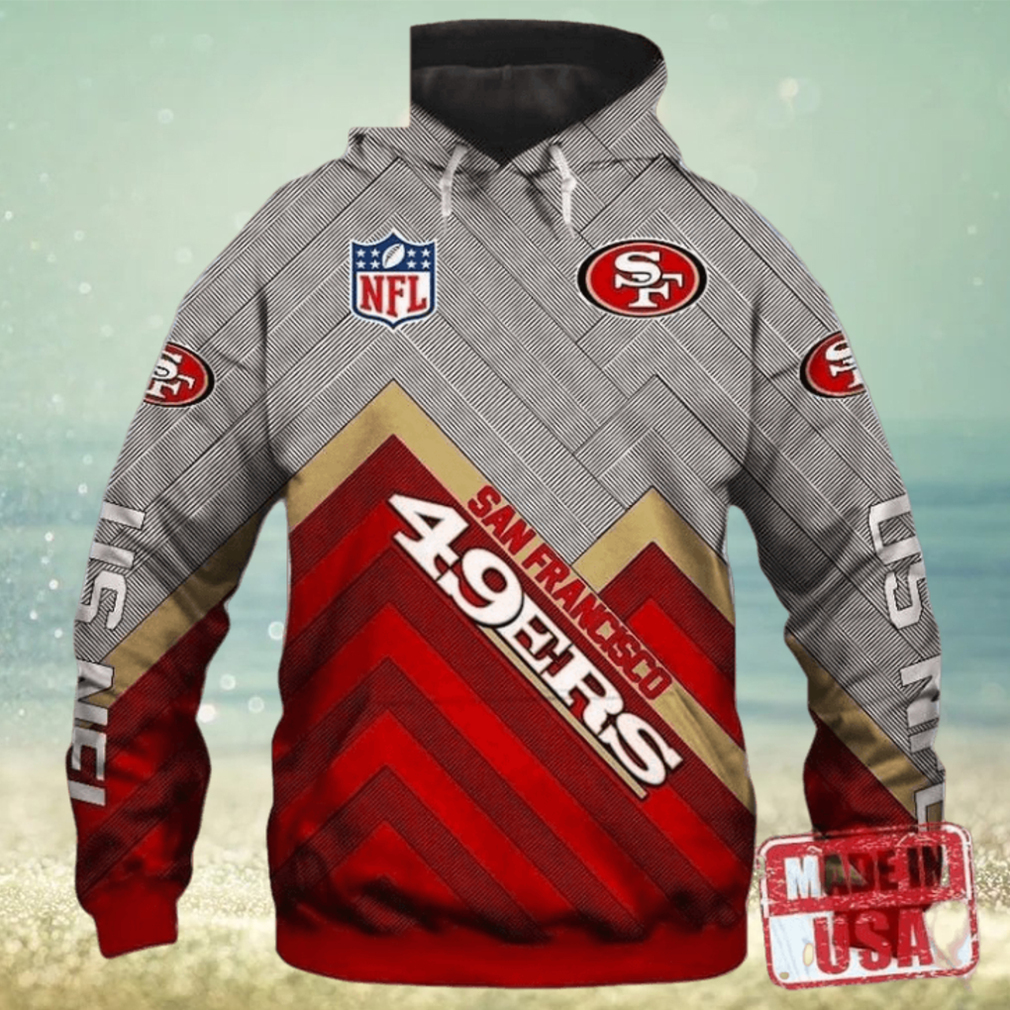 Mens San Francisco 49ers Luxury Pullover 3D Hoodie Mens San Francisco 49ers Luxury Pullover 3D Hoodie