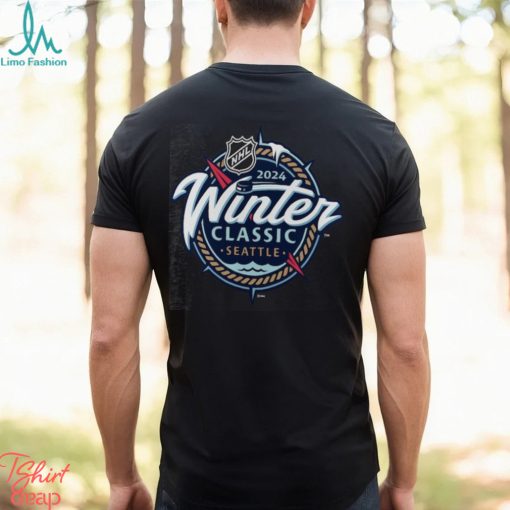 Men’s Seattle Kraken Fanatics Branded Heather Charcoal 2024 NHL Winter Classic T Shirt