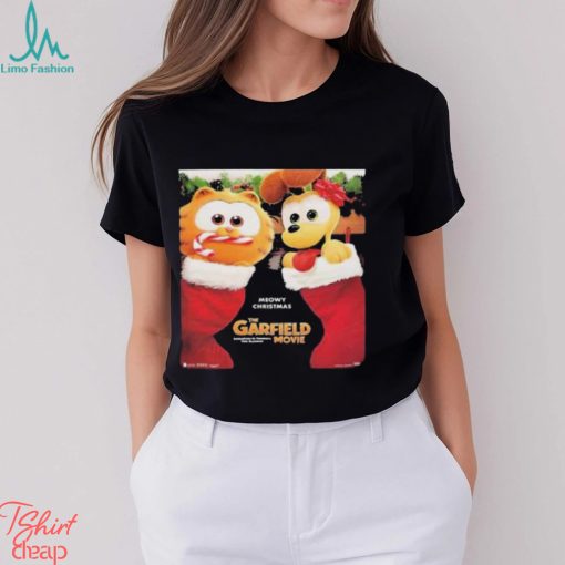 Meowy Christmas The Garfield Movie Poster T Shirt