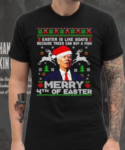 Merry 4th Of Easter Funny Biden Ugly Christmas Shirt