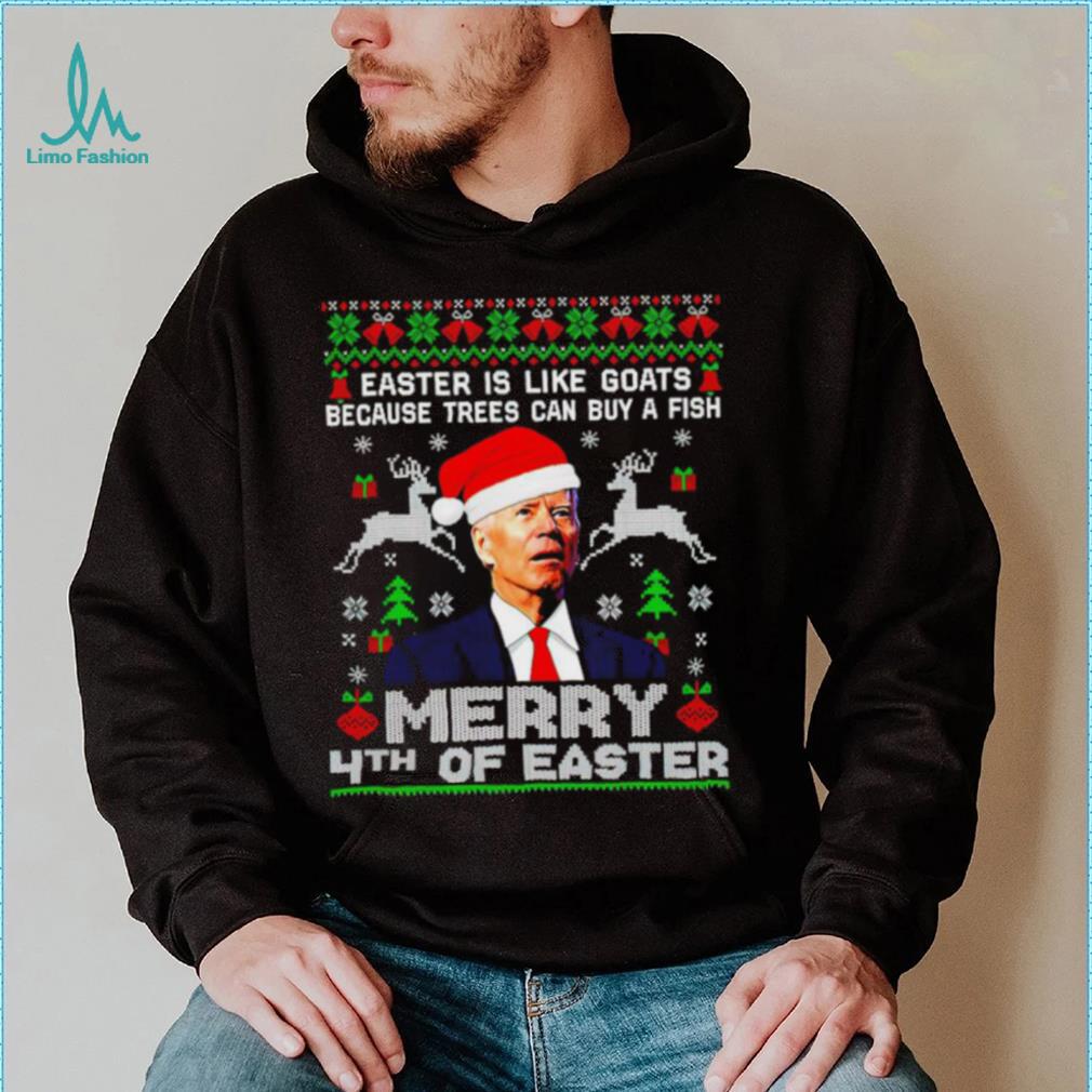 Merry 4th Of Easter Funny Biden Ugly Christmas Shirt Merry 4th Of Easter Funny Biden Ugly Christmas Shirt