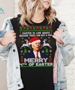 Merry 4th Of Easter Funny Biden Ugly Christmas Shirt