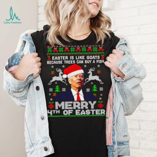 Merry 4th Of Easter Funny Biden Ugly Christmas Shirt