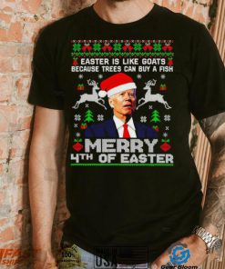 Merry 4th Of Easter Funny Biden Ugly Christmas Shirt