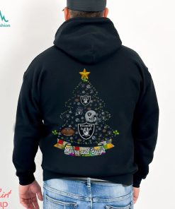 Merry And Bright Oakland Raiders NFL Christmas T shirt