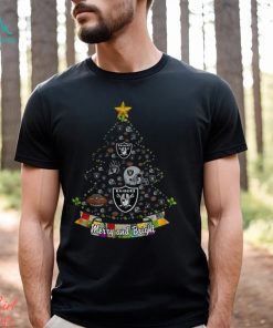 Merry And Bright Oakland Raiders NFL Christmas T shirt