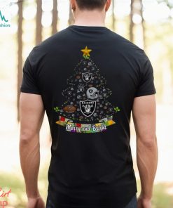 Merry And Bright Oakland Raiders NFL Christmas T shirt