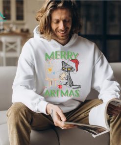 Merry Artmas Cat Painting Christmas Shirt