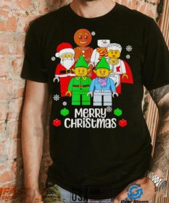 Merry Christmas Building Bricks Santa Elf Snowman Figures T Shirt, hoodie, sweater, long sleeve and tank top Merry Christmas Building Bricks Santa Elf Snowman Figures T Shirt