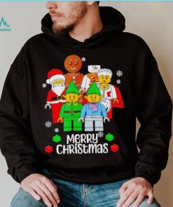 Merry Christmas Building Bricks Santa Elf Snowman Figures T Shirt, hoodie, sweater, long sleeve and tank top Merry Christmas Building Bricks Santa Elf Snowman Figures T Shirt