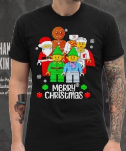 Merry Christmas Building Bricks Santa Elf Snowman Figures T Shirt, hoodie, sweater, long sleeve and tank top Merry Christmas Building Bricks Santa Elf Snowman Figures T Shirt