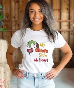 Merry Christmas Grinch NFL Kansas City Chiefs Team Stole My Heart Shirt, hoodie, sweater, long sleeve and tank top Merry Christmas Grinch NFL Kansas City Chiefs Team Stole My Heart Shirt