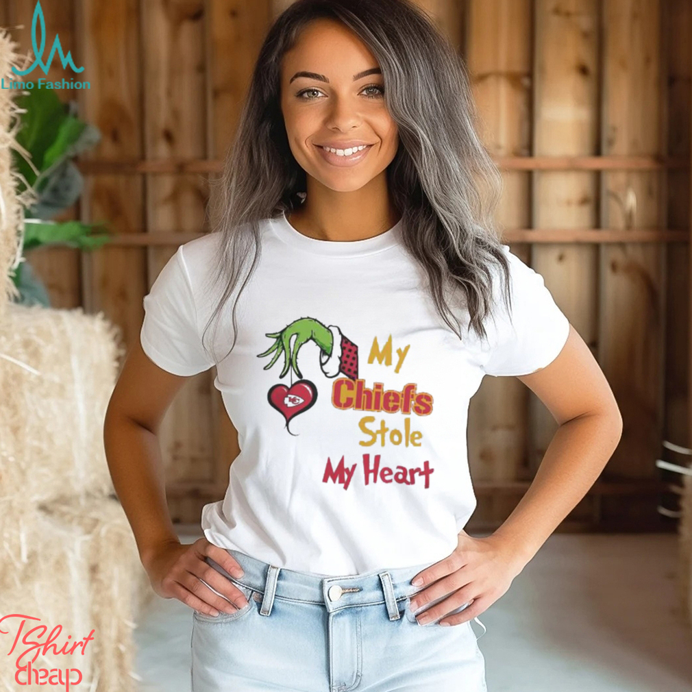 Merry Christmas Grinch NFL Kansas City Chiefs Team Stole My Heart Shirt Merry Christmas Grinch NFL Kansas City Chiefs Team Stole My Heart Shirt