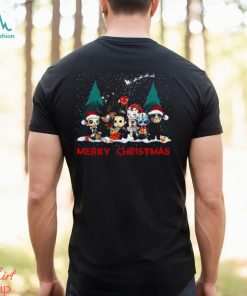 Merry Christmas Horror Movie Characters Tshirt