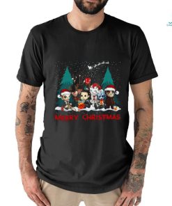 Merry Christmas Horror Movie Characters Tshirt