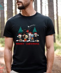 Merry Christmas Horror Movie Characters Tshirt