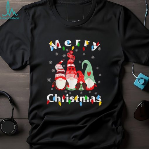 Merry Christmas Light Gnome Pajamas T Shirts