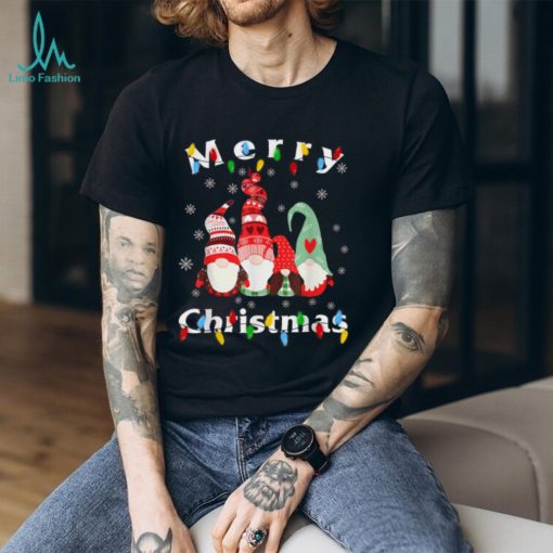 Merry Christmas Light Gnome Pajamas T Shirts