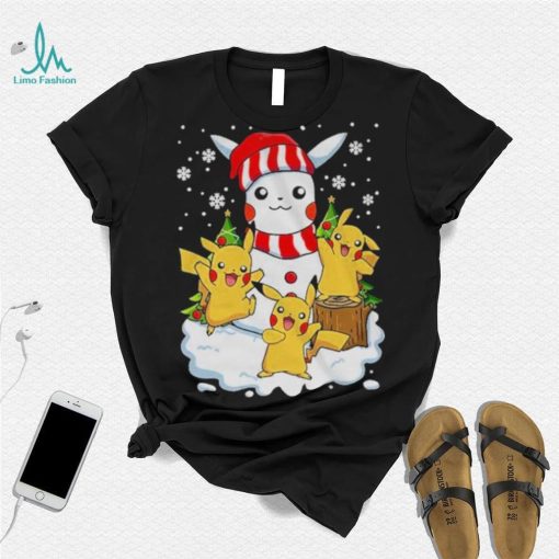 Merry Christmas Santa Pikachu mashup T shirt