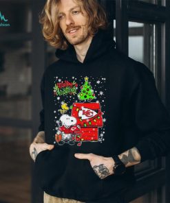 Merry Christmas Snoopy And Woodstock Kansas City Chiefs Football Shirt