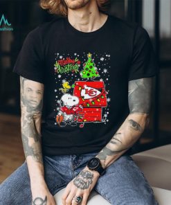 Merry Christmas Snoopy And Woodstock Kansas City Chiefs Football Shirt
