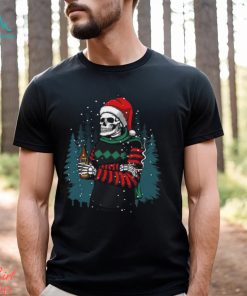 Merry Christmas Winter Skull Santa Hat Cousin Crew T Shirts