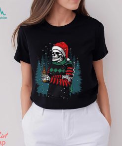 Merry Christmas Winter Skull Santa Hat Cousin Crew T Shirts