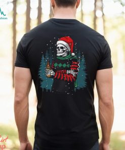 Merry Christmas Winter Skull Santa Hat Cousin Crew T Shirts