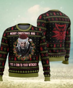 Merry Christmas and Toss a Coin The Witcher Ugly Christmas Sweater