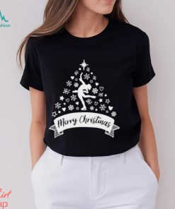 Merry Christmas figure skater Christmas tree shirt