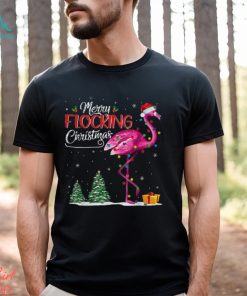Merry Flocking Christmas Christmas Flamingo Classic T Shirt, hoodie, sweater, long sleeve and tank top Merry Flocking Christmas Christmas Flamingo Classic T Shirt