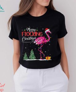 Merry Flocking Christmas Christmas Flamingo Classic T Shirt, hoodie, sweater, long sleeve and tank top Merry Flocking Christmas Christmas Flamingo Classic T Shirt