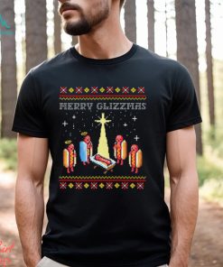 Merry Glizzmas Tacky Funny Merry Christmas Hot Dogs Unisex Sweatshirt