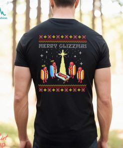 Merry Glizzmas Tacky Funny Merry Christmas Hot Dogs Unisex Sweatshirt