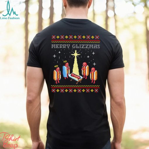 Merry Glizzmas Tacky Funny Merry Christmas Hot Dogs Unisex Sweatshirt