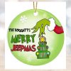 Merry Jeepmas With Grinch Hand Holding Ornament Family Christmas Tree