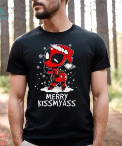 Merry Kissmas Deadpool Christmas Henley Shirt